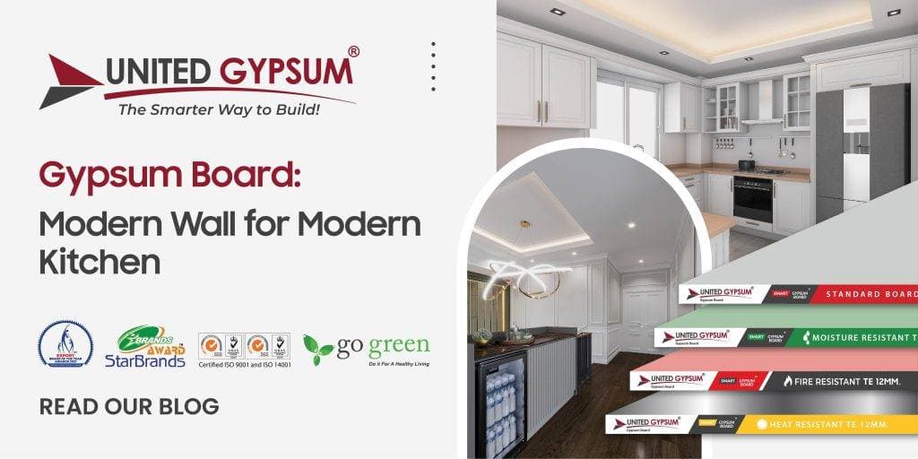 Gypsum Board: Modern Wall for Modern Kitchen