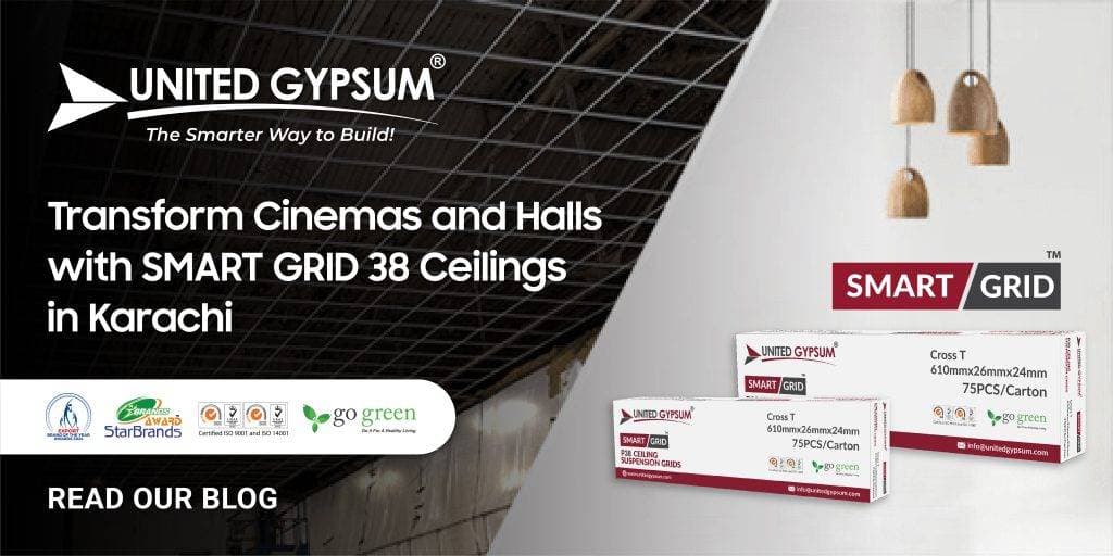Transform Cinemas and Halls With Smart Grid 38 Ceilings in Karachi